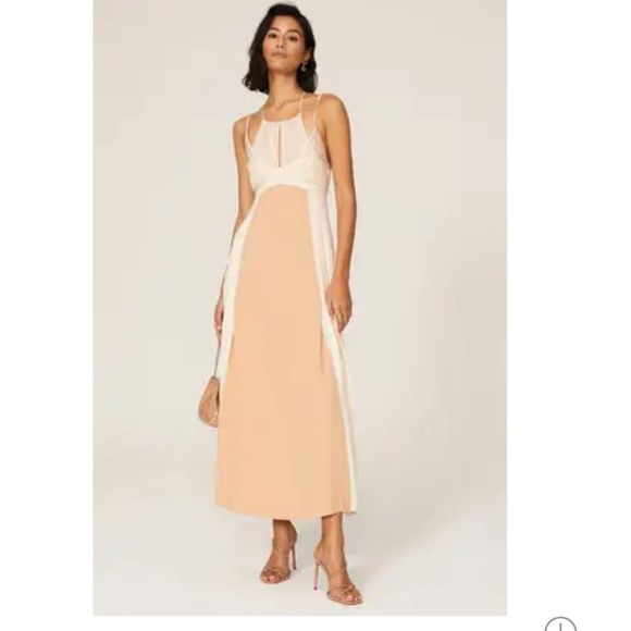 Jonathan Simkhai Eileen Lace Cream Slip Dress Size 10 - Picture 1 of 8